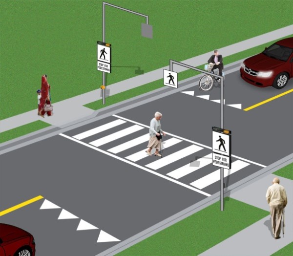 MTO pedestrian crossover graphic