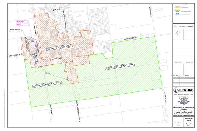 Map showing the future development area serviced by this project